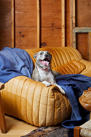 Cashmere and Lambswool Throw in Blue | ALIGN : LEFT